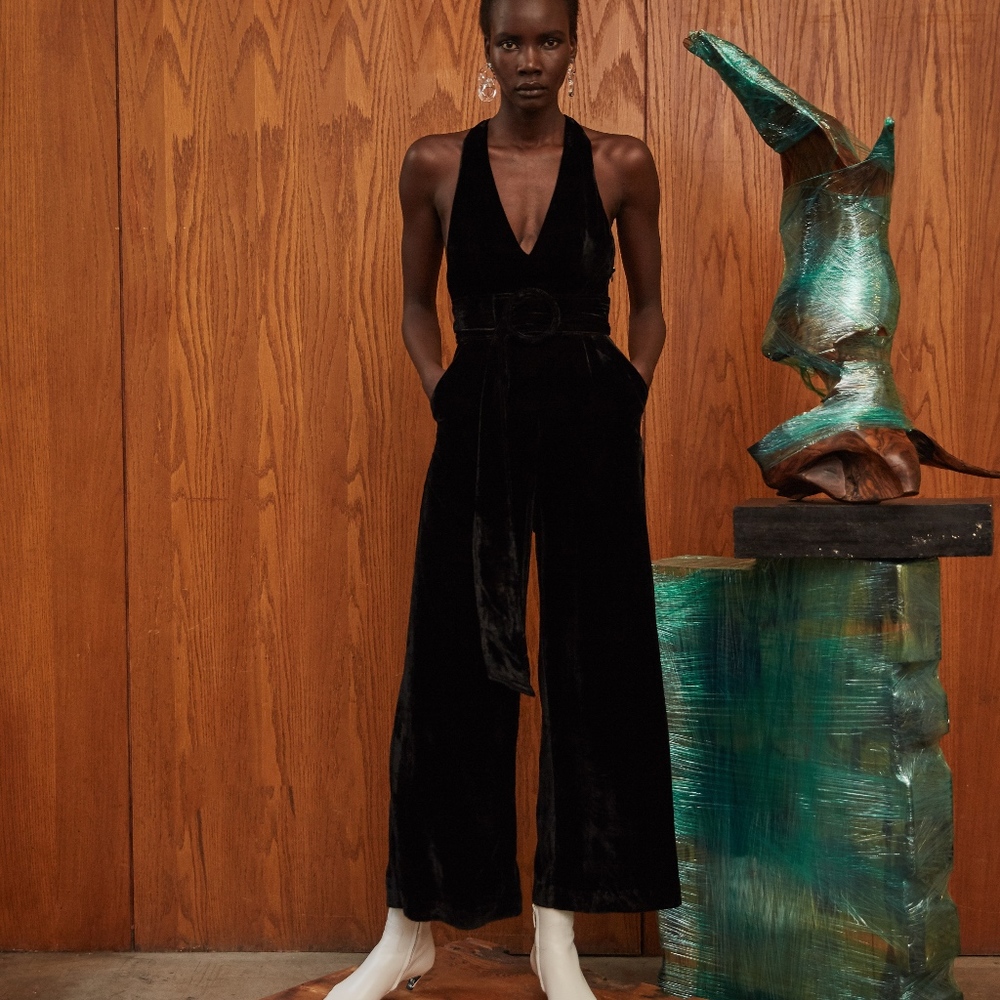 Style Mafia Oli Jumpsuit Black Velvet